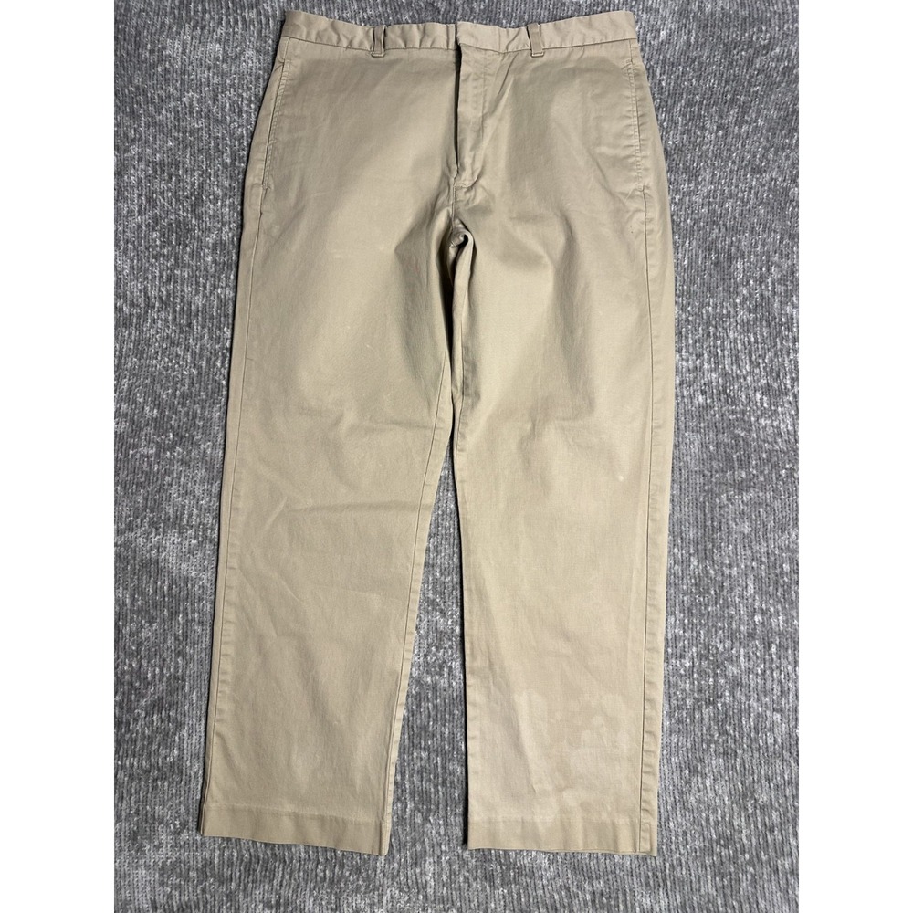 Vintage Gap Khakis Mens Y2K Beige Chino Pants Double Cuffed 36X30 EUC